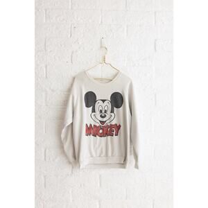 VTG Mickey Mouse Sweatshirt Disney Crewneck Oversized Graphic Pullover 90s Y2K